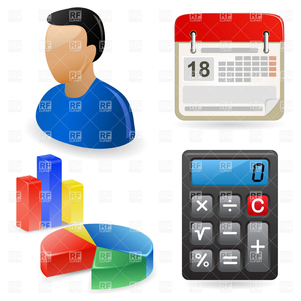 1200x1200 Organizer And Bookkeeping Icons Vector Image Of Business, Finance