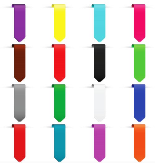 503x525 Color Bookmarks Vector Free Download