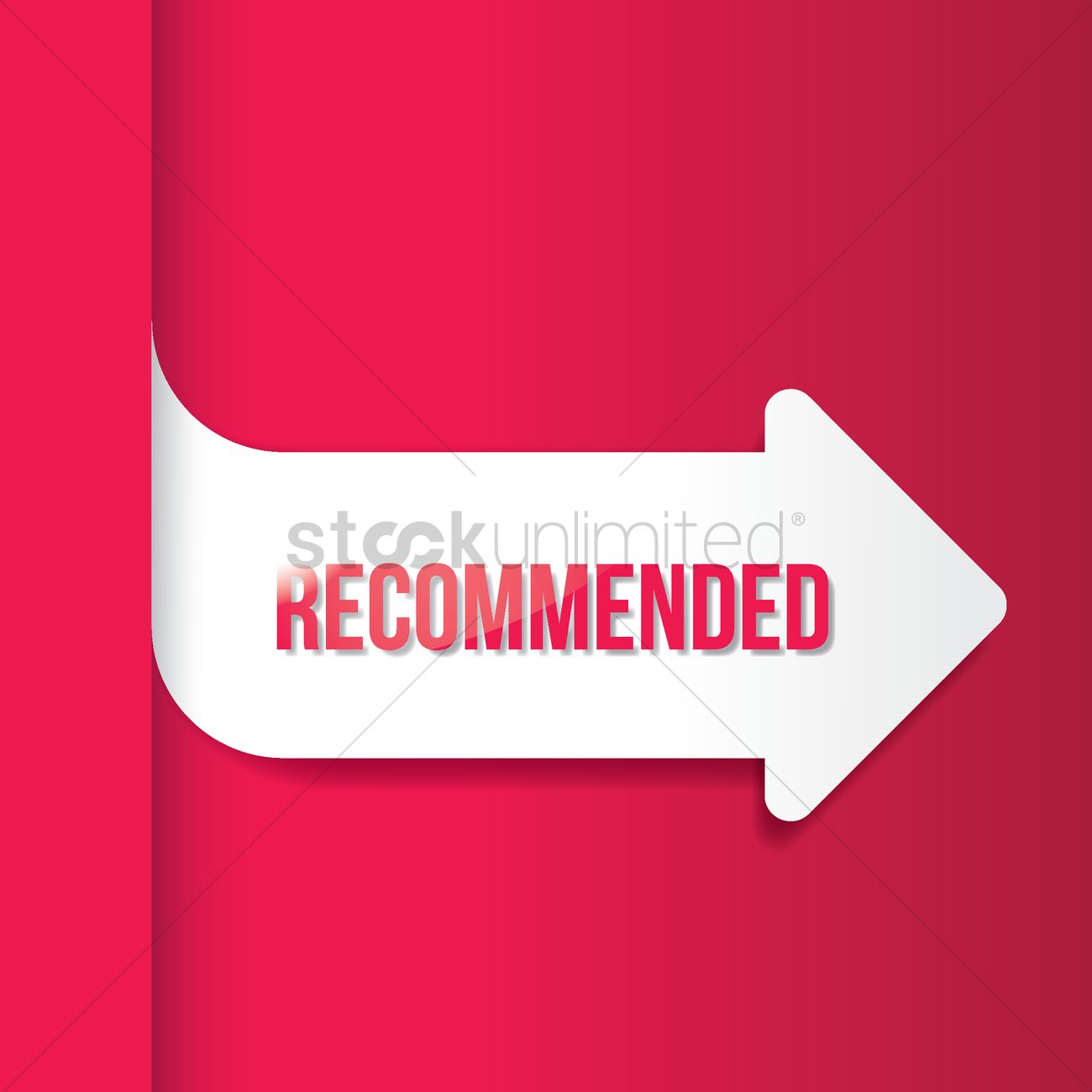 1300x1300 Recommended Bookmark Vector Image