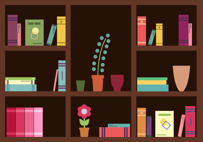 700x490 Bookshelf Vector