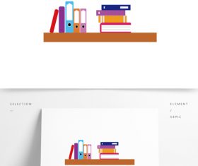 280x235 Bookshelf Vector