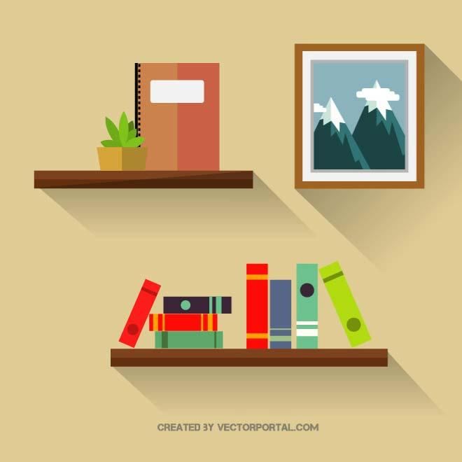660x660 Bookshelf Vector Graphics Various Vectors In Free Vector