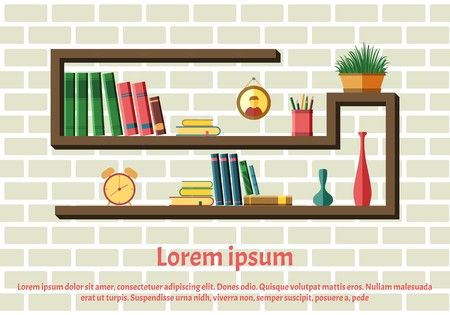 450x315 Bookshelves With Colorful Books Library And Literature, Interior