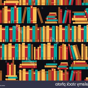 300x300 Seamless Pattern With Books Library Bookshelf Vector Illustration