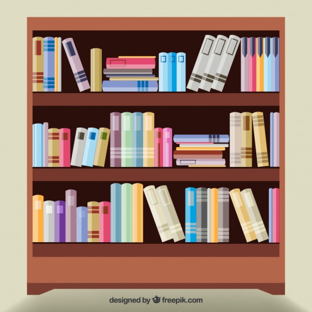 626x626 Wooden Bookshelf Vector Premium Download