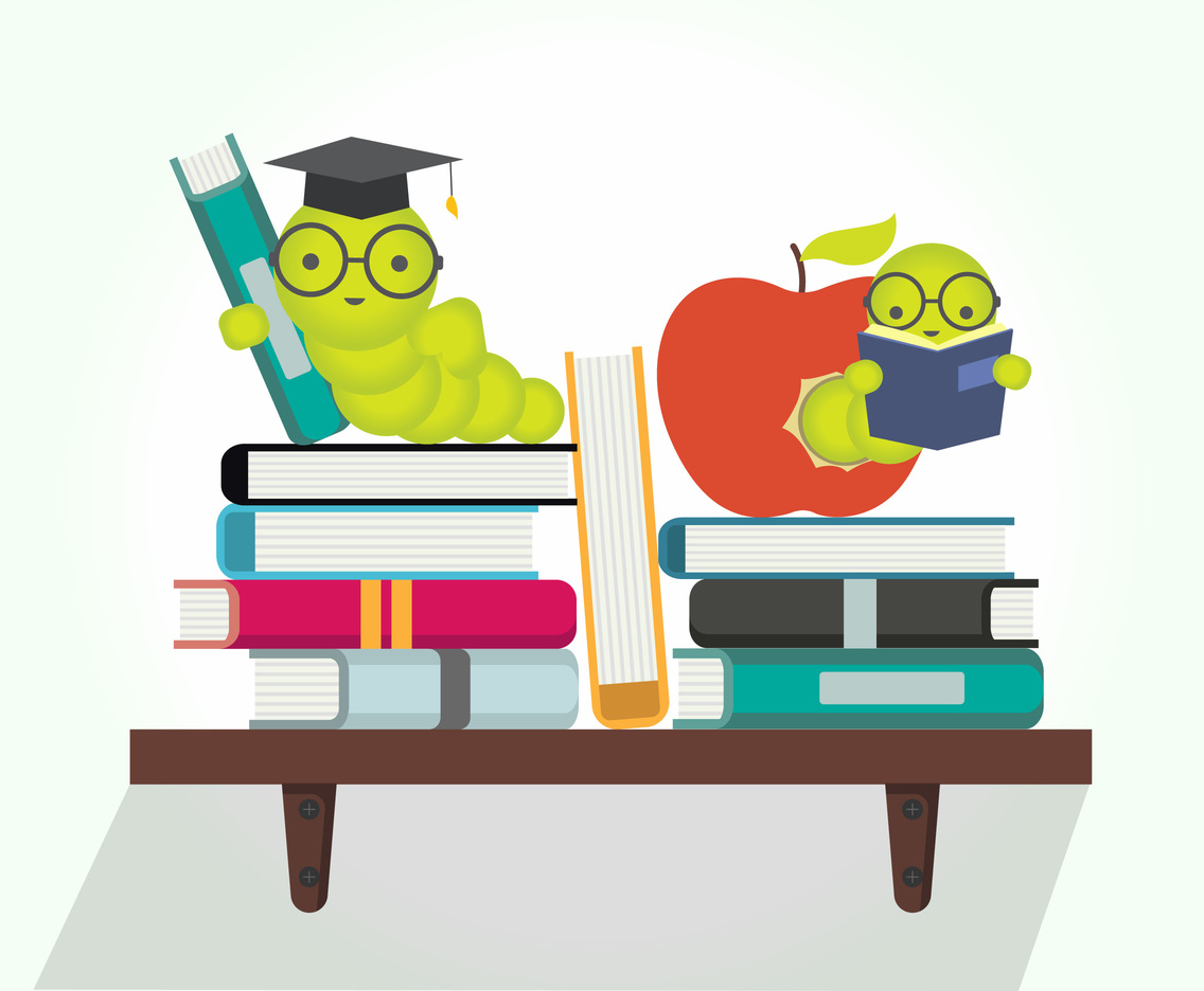 1136x936 The Bookworm Vector Vector Art Graphics