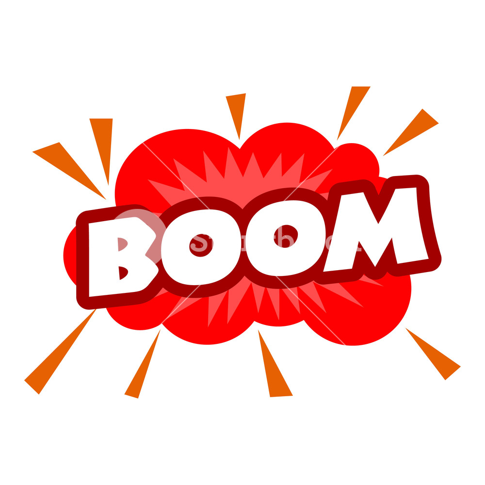 1000x1000 Boom Icon Pop Art Illustration Of Boom Vector Icon For Web