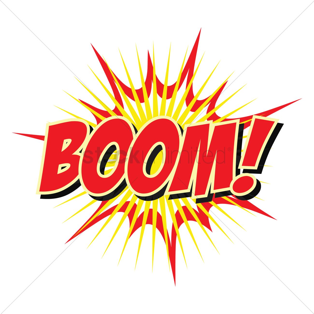 1300x1300 Comic Bubble Boom Vector Image