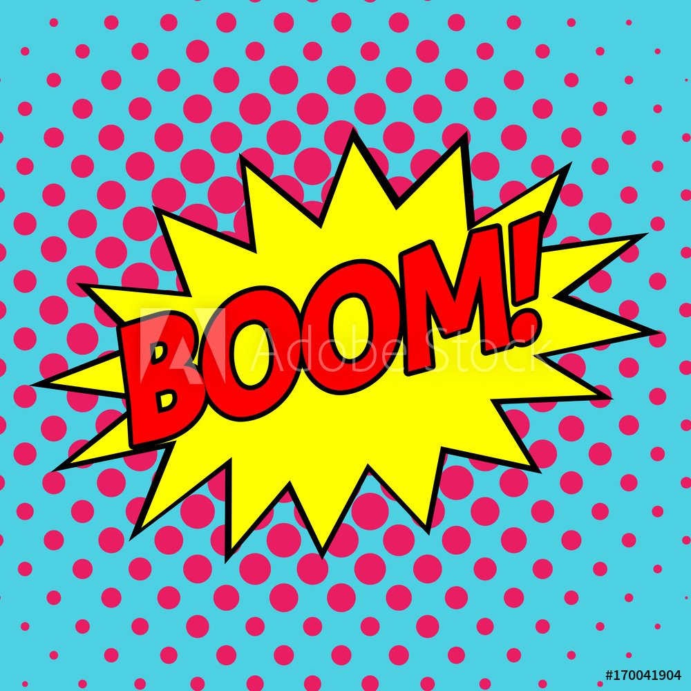 1000x1000 Photo Art Print Pop Art Boom! Vector Illustration Europosters