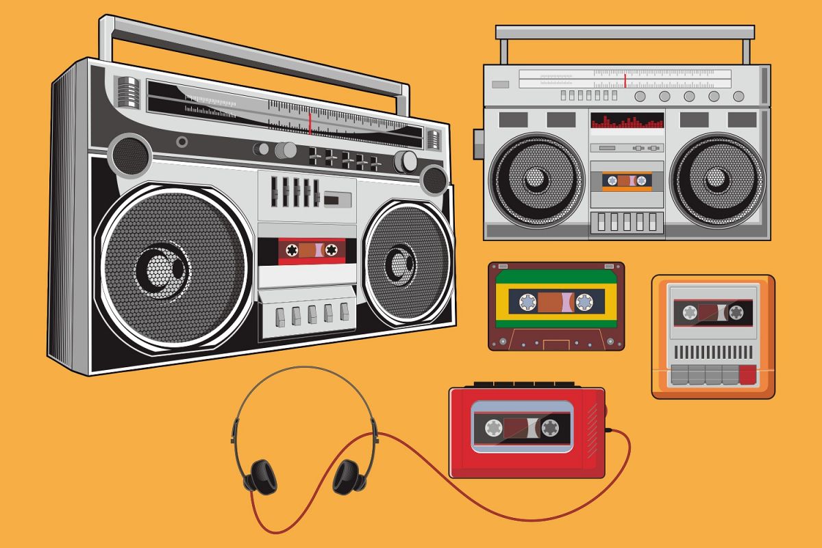 1200x800 Classic Boombox Vector Pack