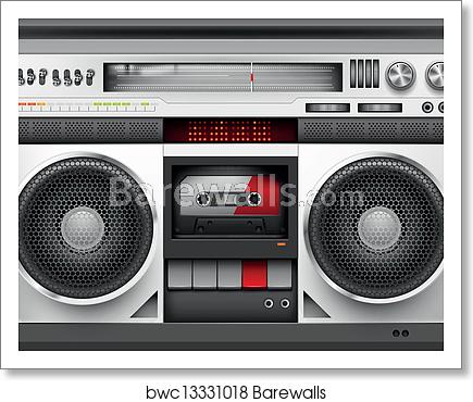 435x370 Eighties Boombox Vector, Art Print Barewalls Posters Prints