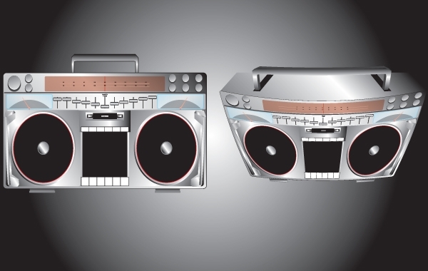 600x380 Free Vectors High Detail Boombox Vector Clanton