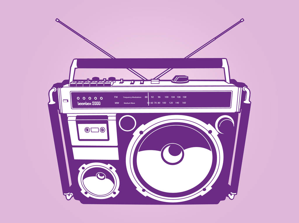 1024x765 Vector Boombox Vector Art Graphics