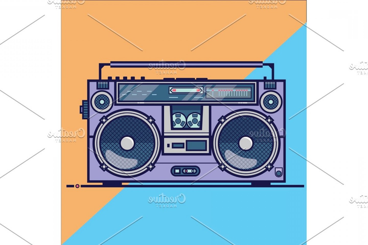 1440x960 Boombox Vector Wallkeeper