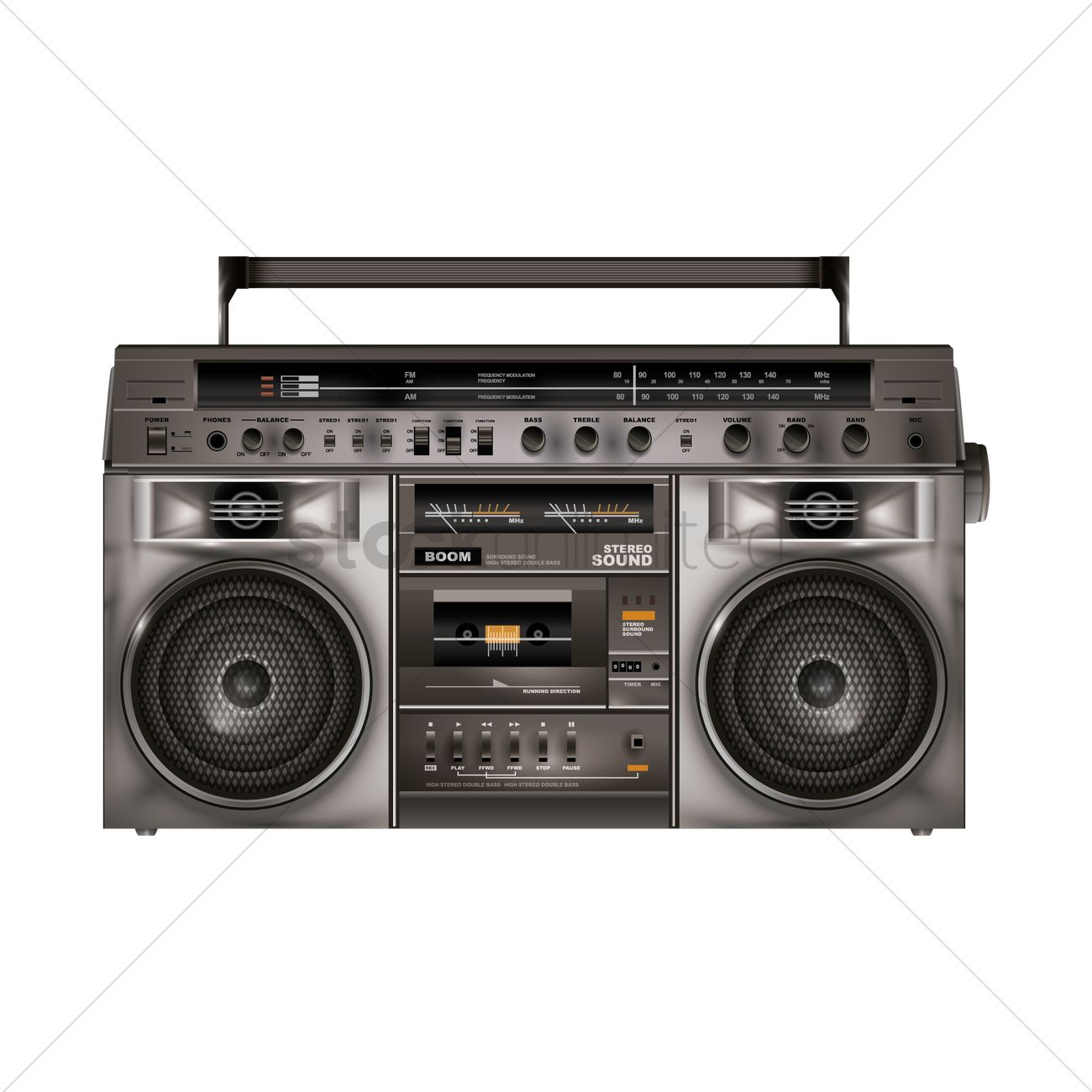 1300x1300 Boombox Vector Image
