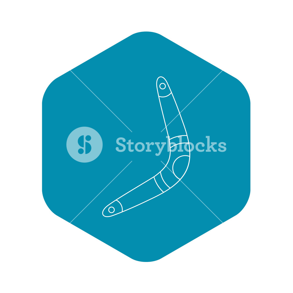 1000x1000 Boomerang Icon Outline Illustration Of Boomerang Vector Icon