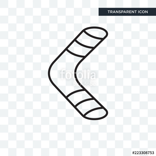 500x500 Boomerang Vector Icon Isolated On Transparent Background