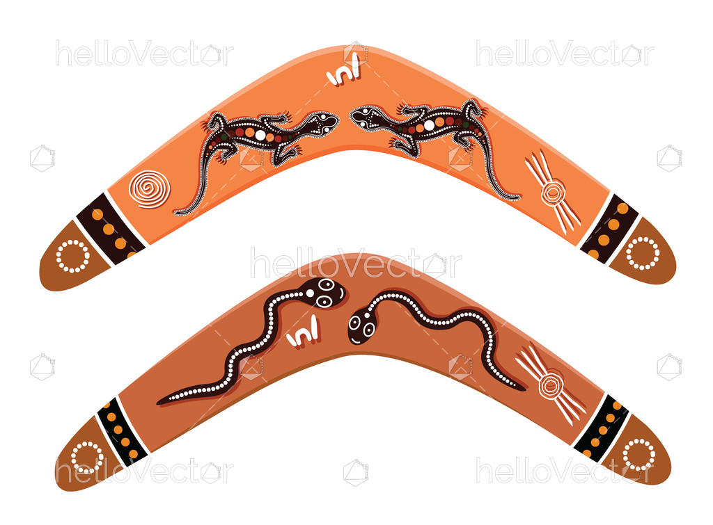 1024x755 Australian Boomerang Vector