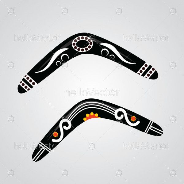 600x600 Australian Boomerang Vector Aboriginal Karma Tattoo