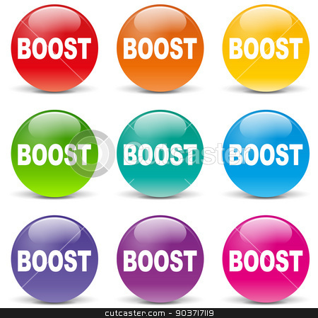 450x449 Vector Boost Icons Stock Vector