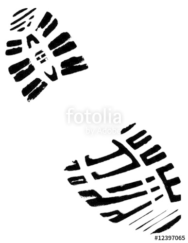 387x500 Detailed Vector Bootprint Stock Image And Royalty Free Vector