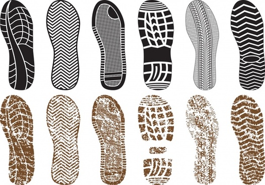526x368 Shoe Prints Vector Free Vector Download