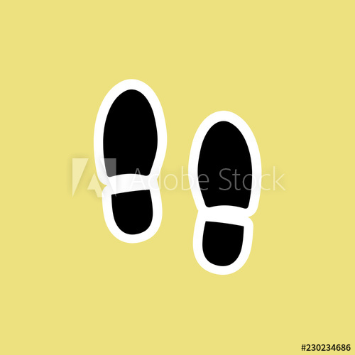 500x500 Boot Print Vector Illustration