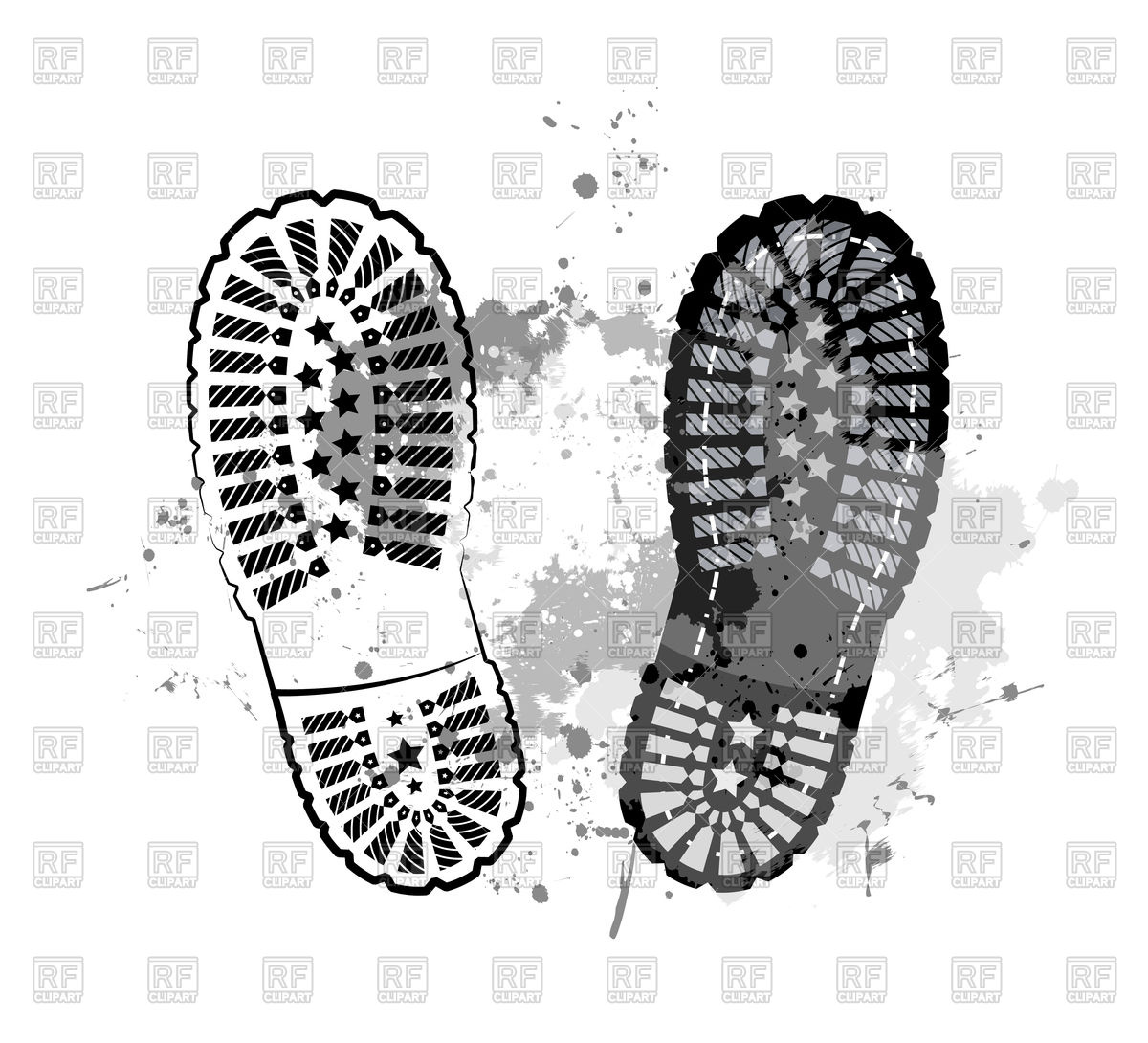1200x1090 Black Bootprint Grunge Background Vector Image Of Design Elements