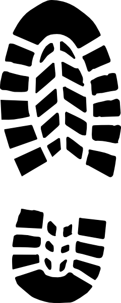 240x598 Boot Print Clip Art