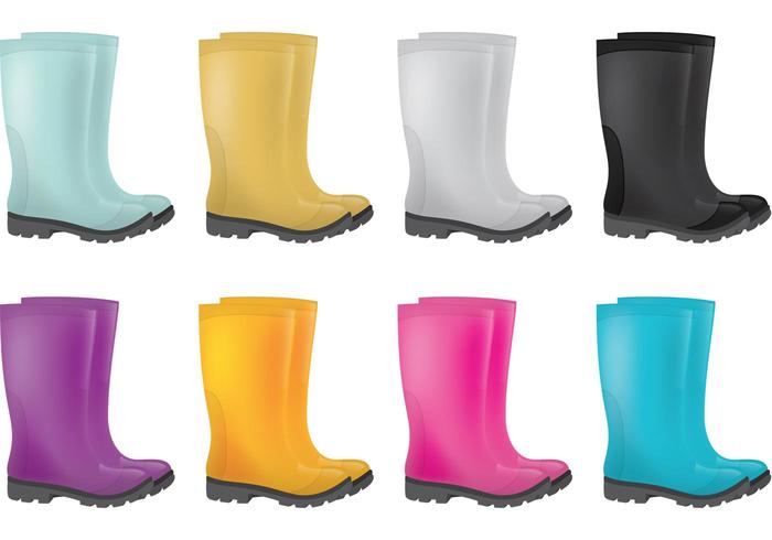 700x490 Rain Boot Vectors