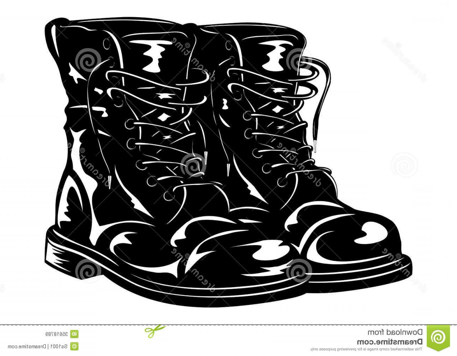Stock Photo Black Army Boot Vector Illustration Leather Image 1560x1216 Stock Photo Black Army Boot Vector Illustration Leather Image