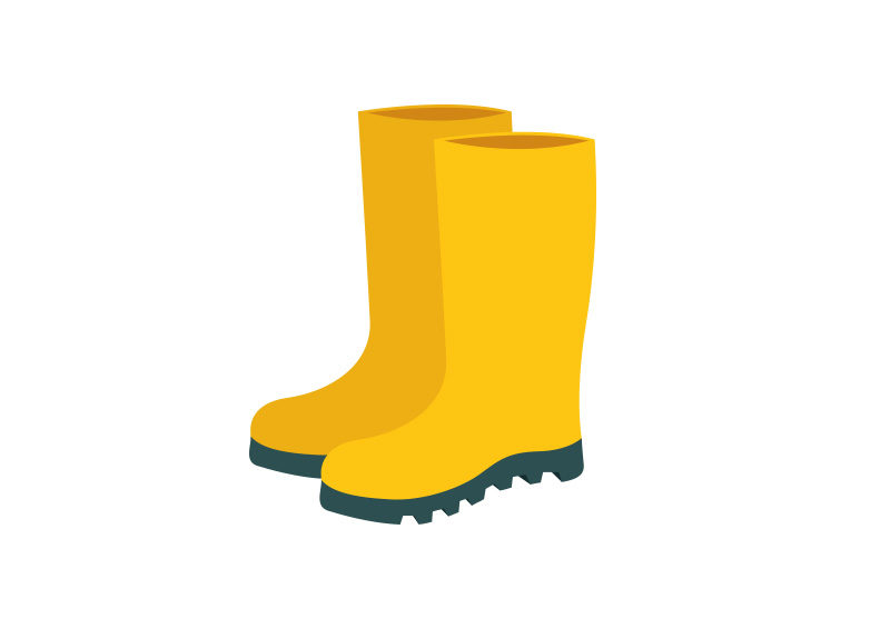 Yellow Rubber Boots Vector Illustration 800x566 Yellow Rubber Boots Vector Illustration