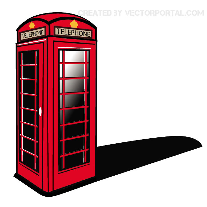 660x660 London Phone Booth Vector Clip Art