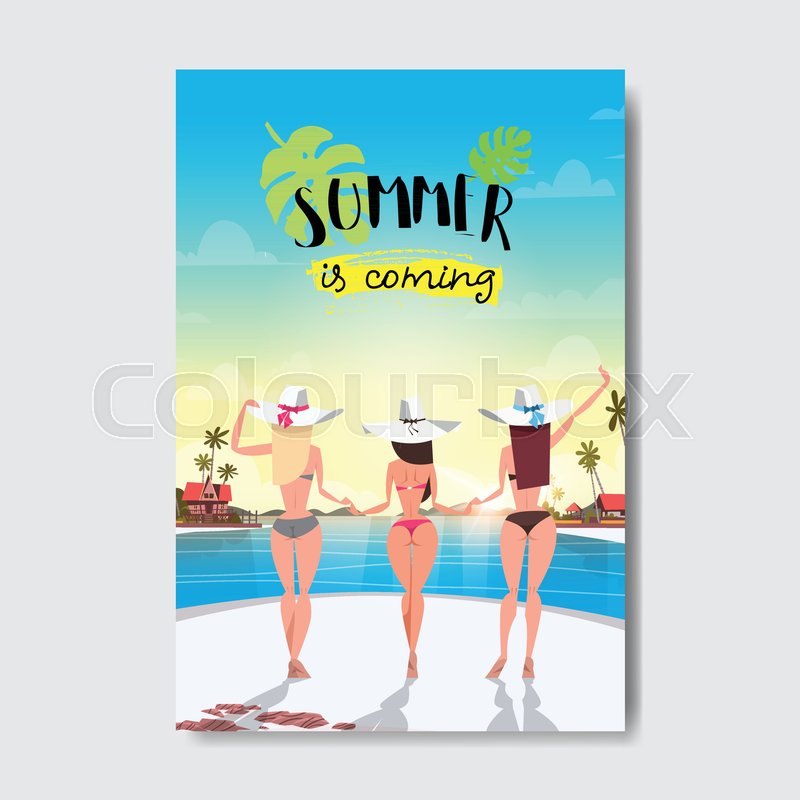 800x800 Sexy Woman Holding Hands Up Looking Stock Vector Colourbox