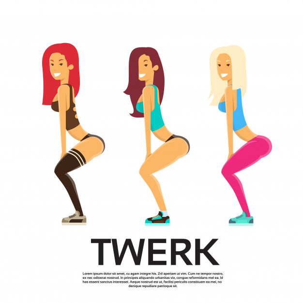 626x626 Twerk Booty Dancer Group Vector Premium Download
