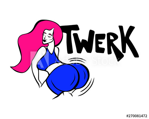 500x400 Twerk Dance Girl Beautiful Cartoon Woman Character With Pink Long