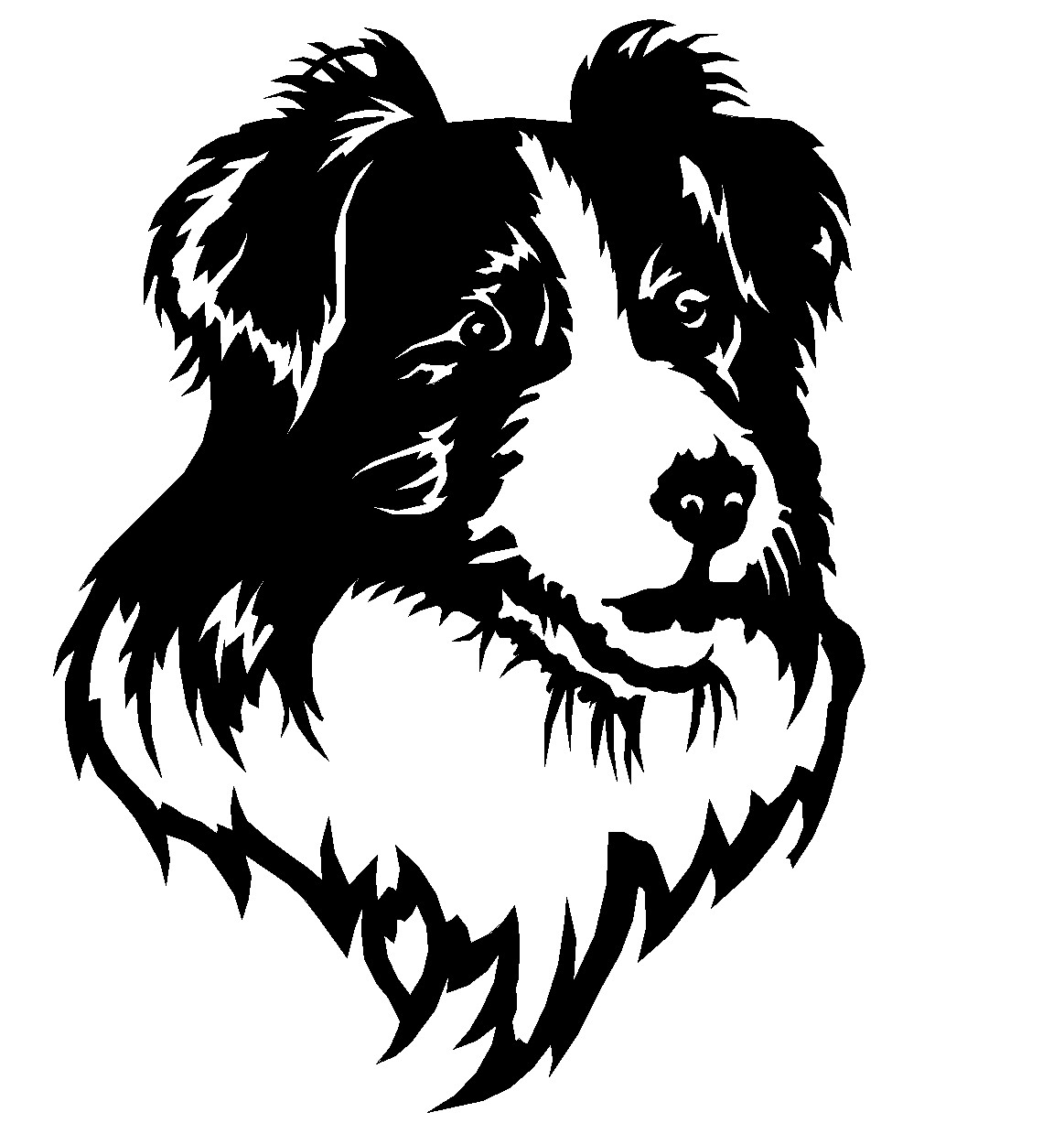 1163x1227 Collection Of 'border Collie Silhouette Clip Art' Download More