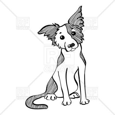 400x400 Funny Dog Border Collie Breed Vector Image Of Plants And Animals