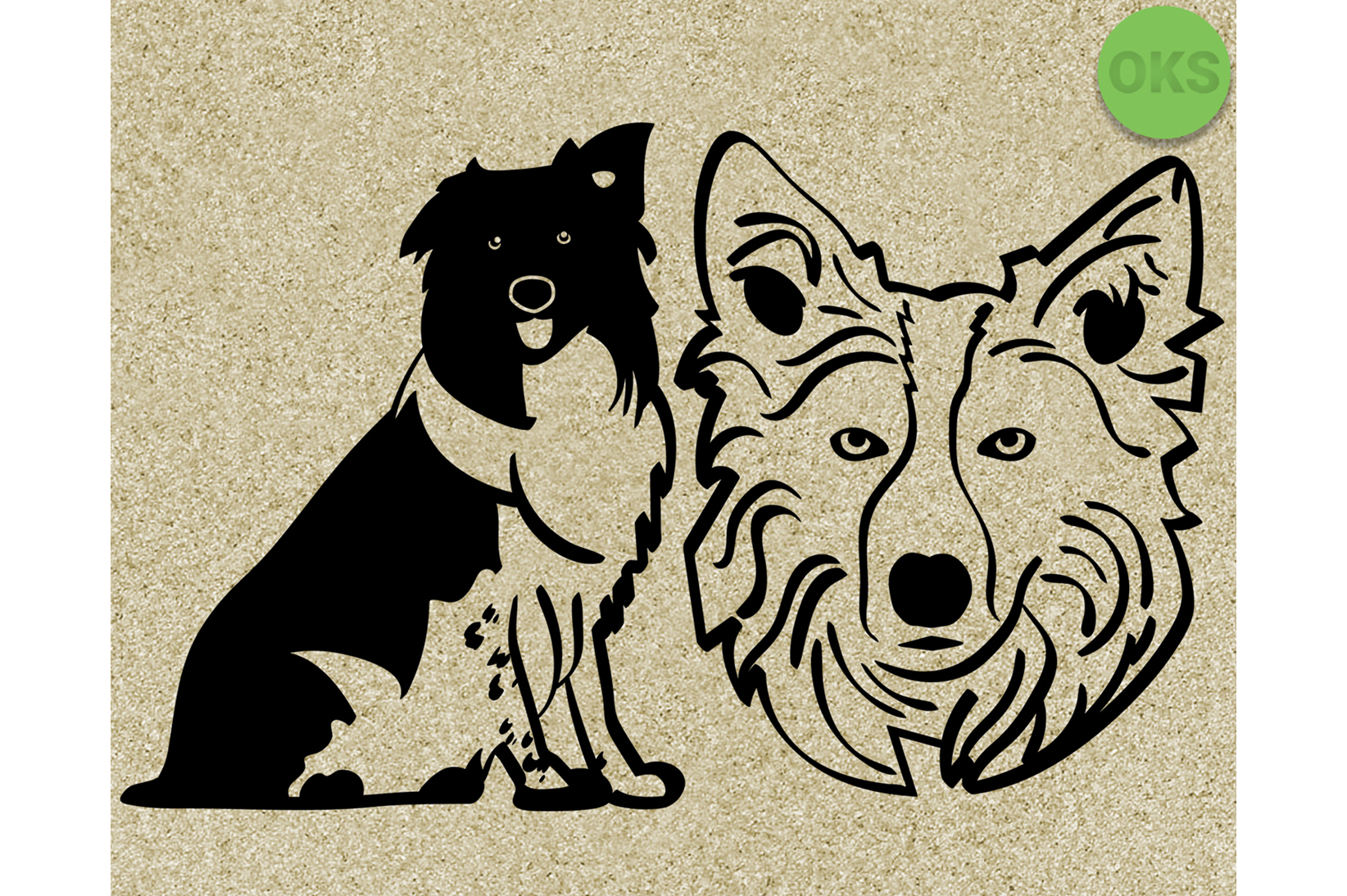 1644x1094 Welsh Sheepdog Border Collie Vector Graphic