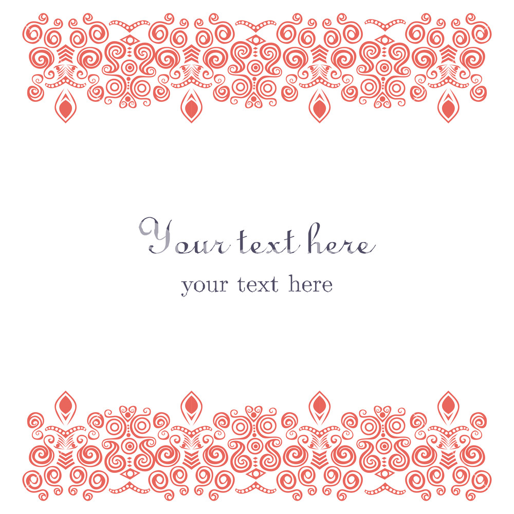 1000x1000 Vector Decorative Floral Border Design Royalty Free Stock Image