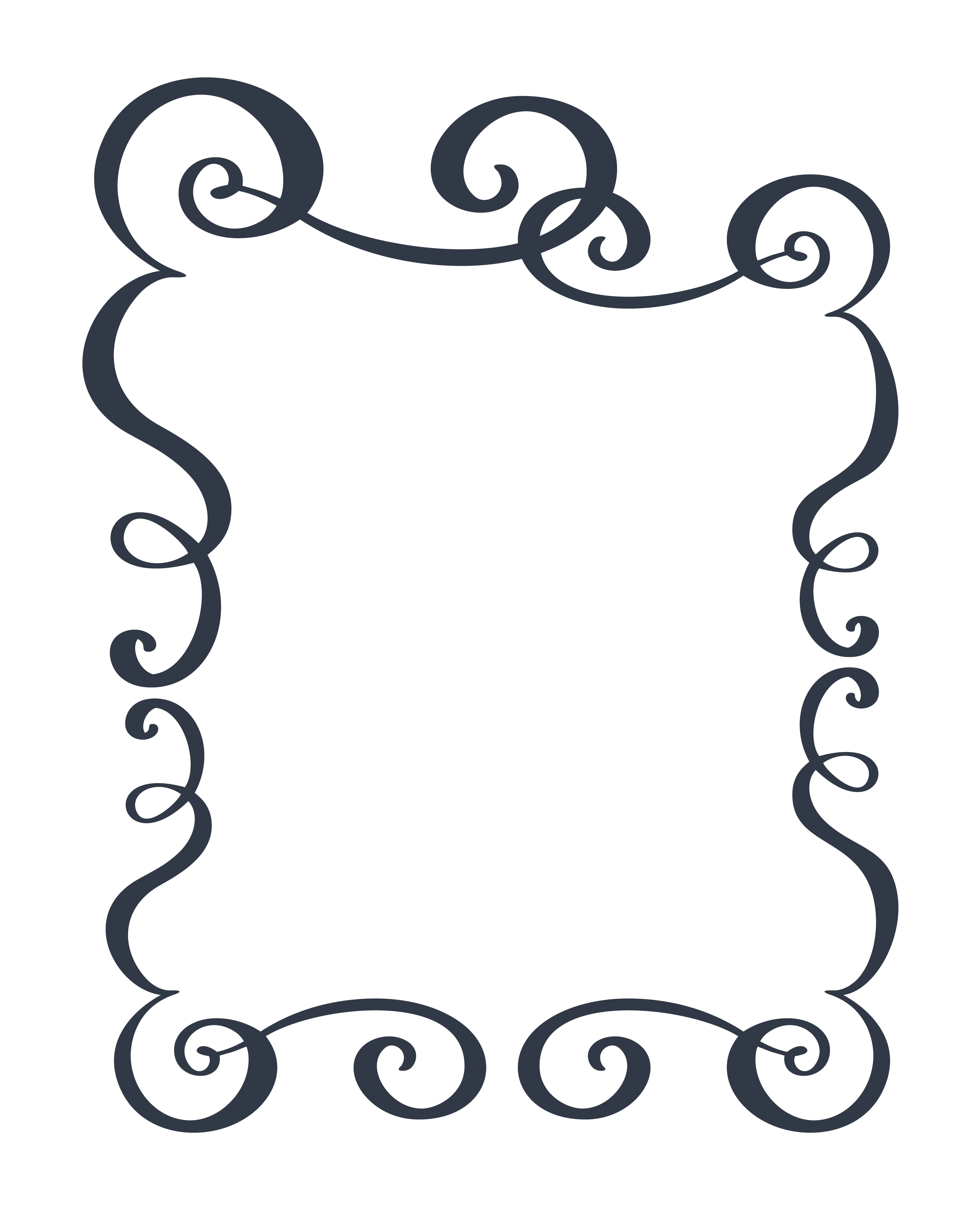 6000x7405 Decorative Frames And Border Standard Rectangle Hand Drawn