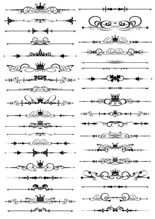 543x768 Ornate Border Elements Graphic Design Vector