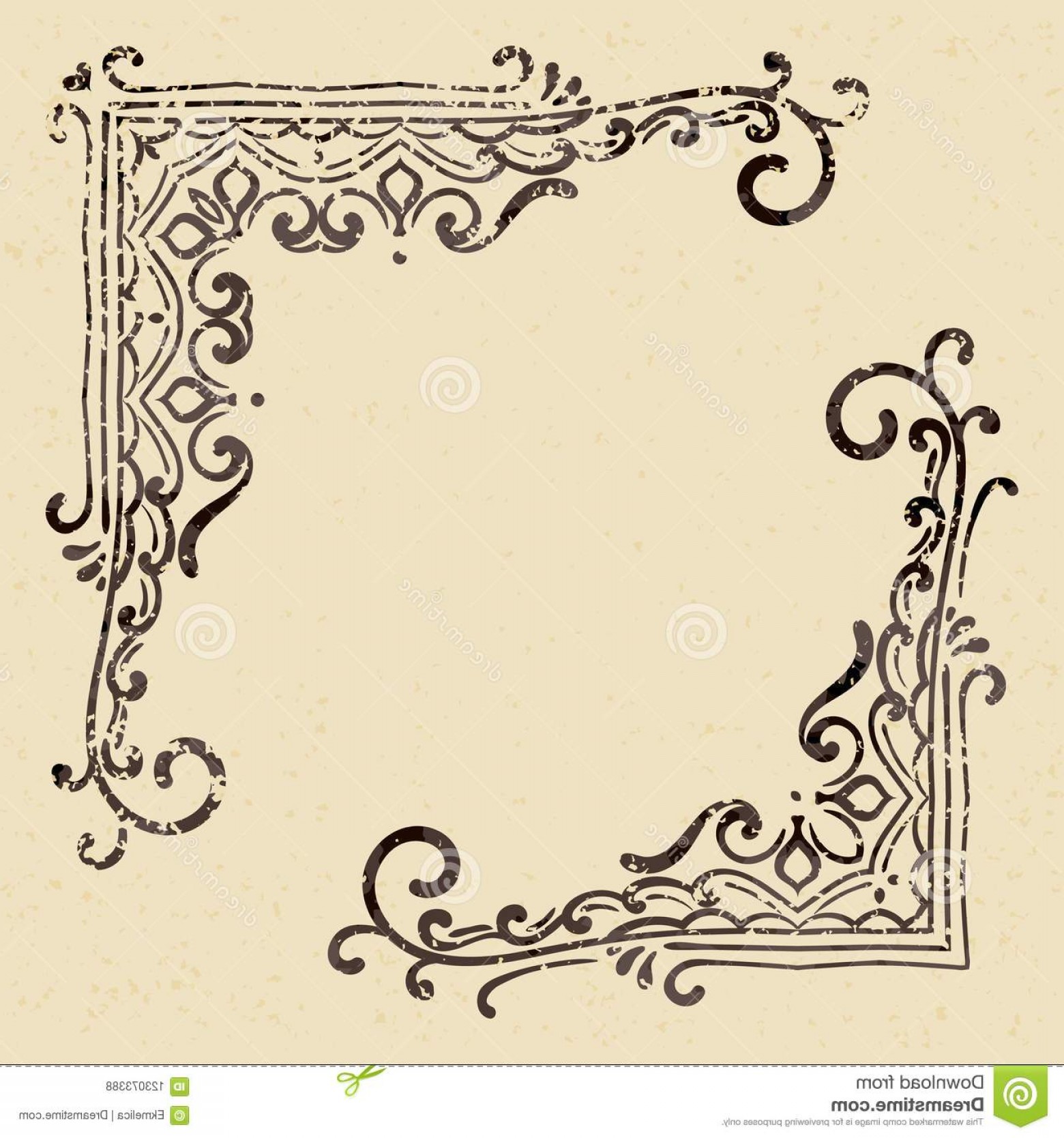 1560x1668 Vintage Vector Design Elements Set Corners Grunge Style Elegant