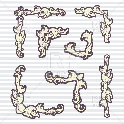 400x400 Vintage Border Elements Vector Image Of Borders And Frames