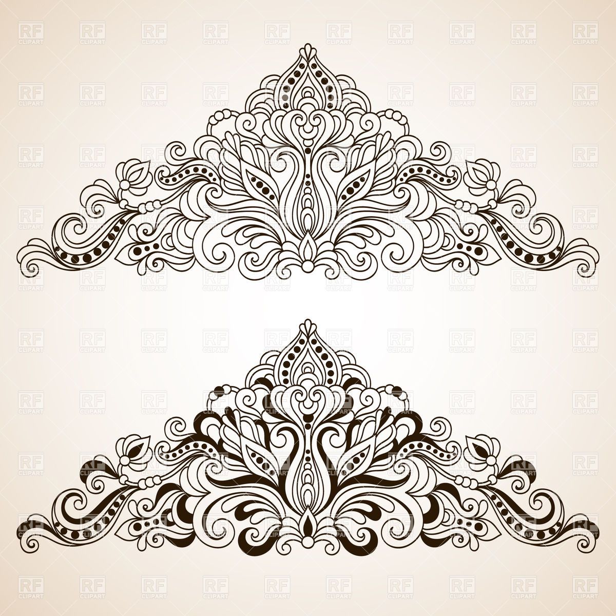 1200x1200 Vintage Floral Ornate Border Elements Vector Image Vector