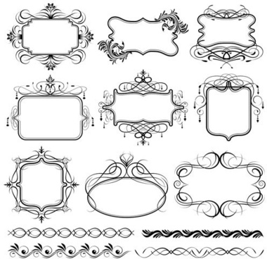 380x368 Vector Beautiful Line Border Free Vector Download