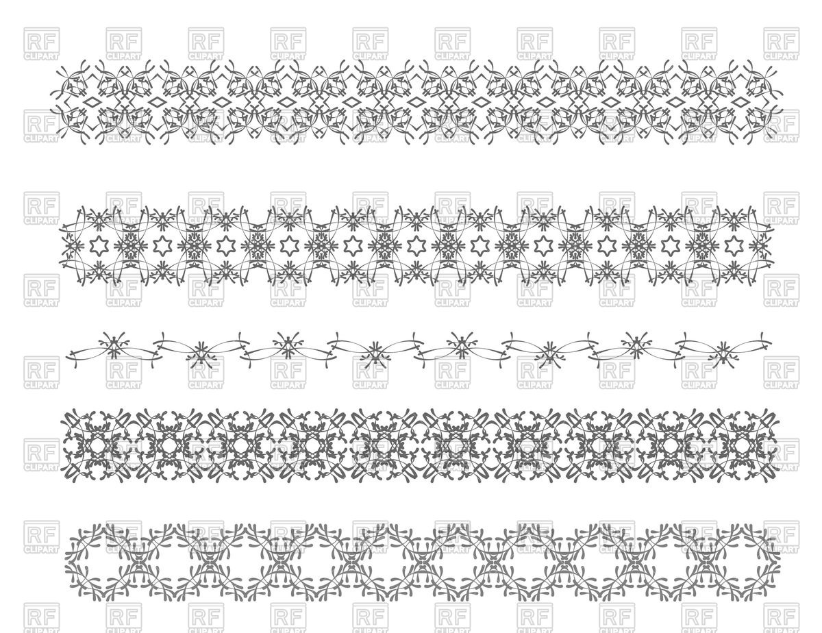 Delicate Vintage Borders With Floral Patterns Vector Image 1200x924 Delicate Vintage Borders With Floral Patterns Vector Image