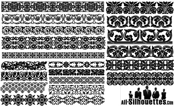 Massive Collection Of Vintage Vector Graphics Floral Borders 600x369 Massive Collection Of Vintage Vector Graphics Floral Borders