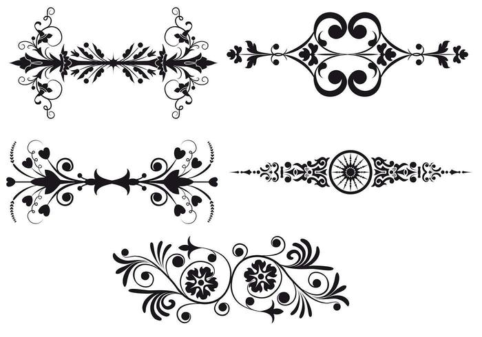 700x490 Art Nouveau Border Vector Pack Two