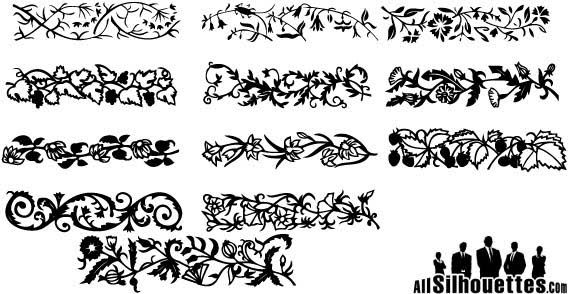 Free Floral Decorative Border Vector Designs Floral Designs 568x294 Free Floral Decorative Border Vector Designs Floral Designs